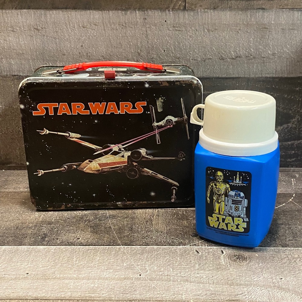Vintage 1977 Star Wars Metal Lunchbox with Thermos King-Seeley A New Hope